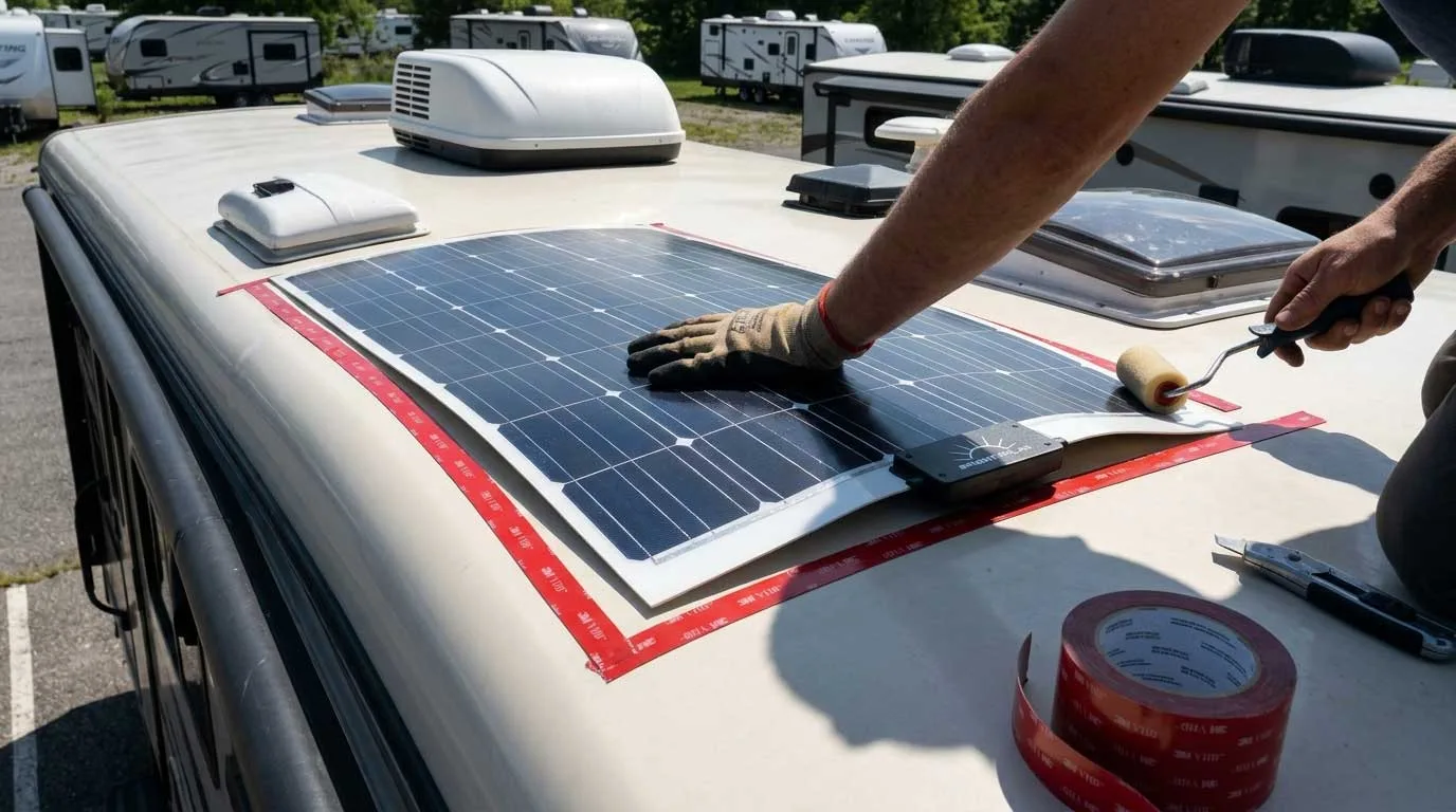 Gluing Solar Panels to RV Roof: A Practical Installation Guide