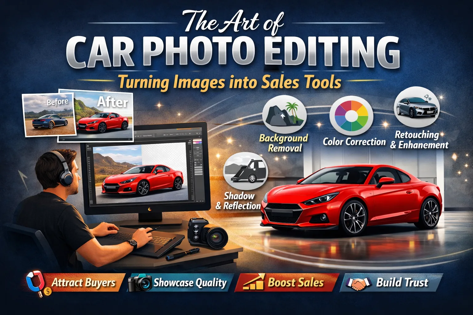 The Art of Car Photo Editing: Turning Images into Sales Tools