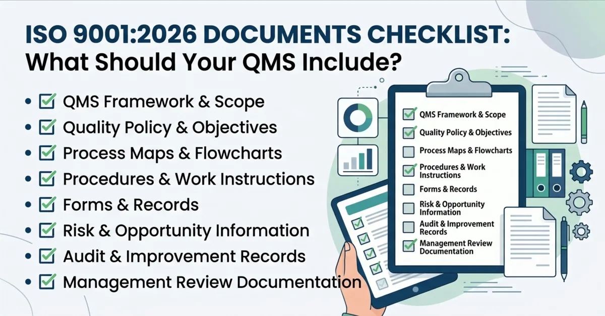 ISO 9001:2026 Documents Checklist: What Should Your QMS Include?