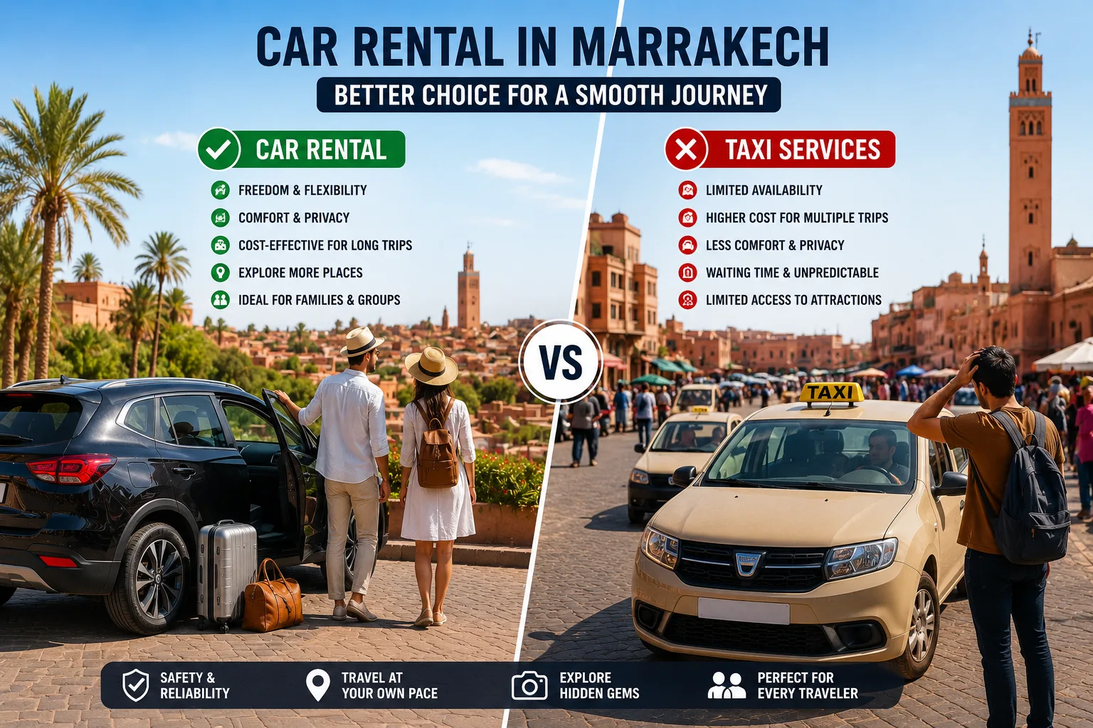 Why Car Rental in Marrakech Is Better Than Taxi Services