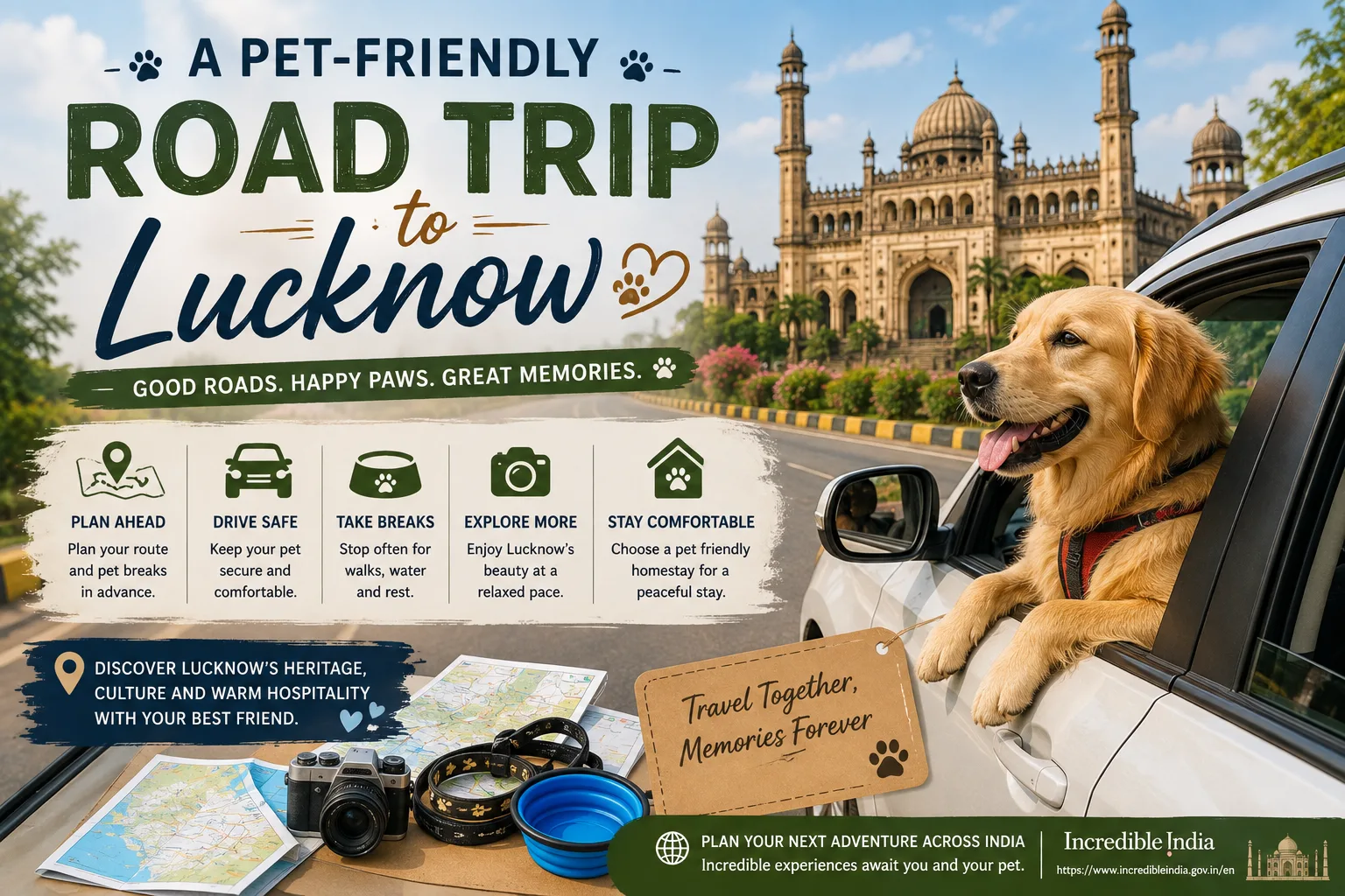Pet-Friendly Road Trip to Lucknow: Tips for a Comfortable Journey