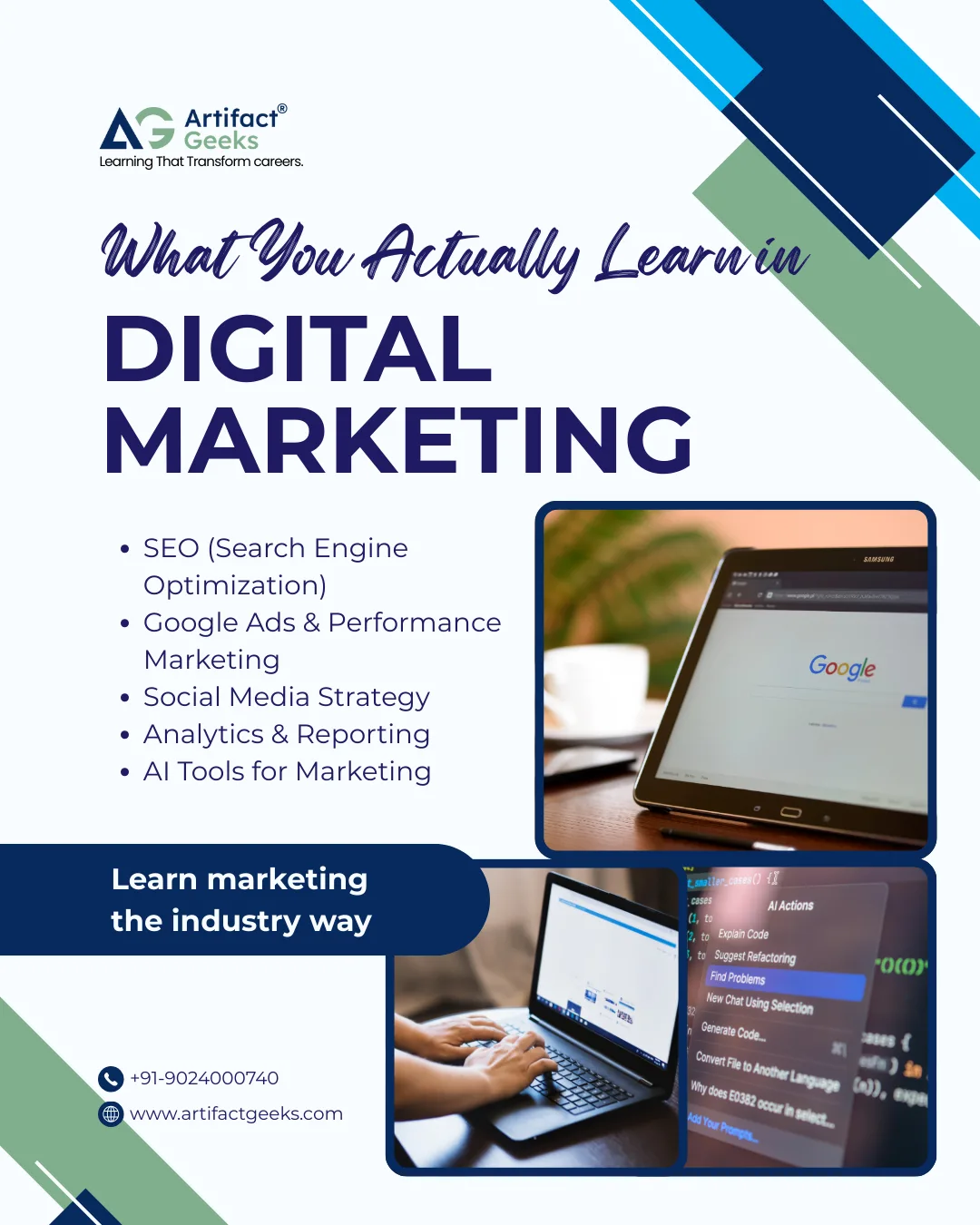 Unlock the Best Digital Marketing Certification in India to Elevate Your Career | Artifact Geeks