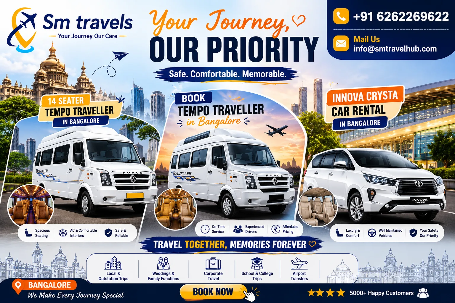 Best Corporate Travel Made Easy with SM Travels in Bangalore