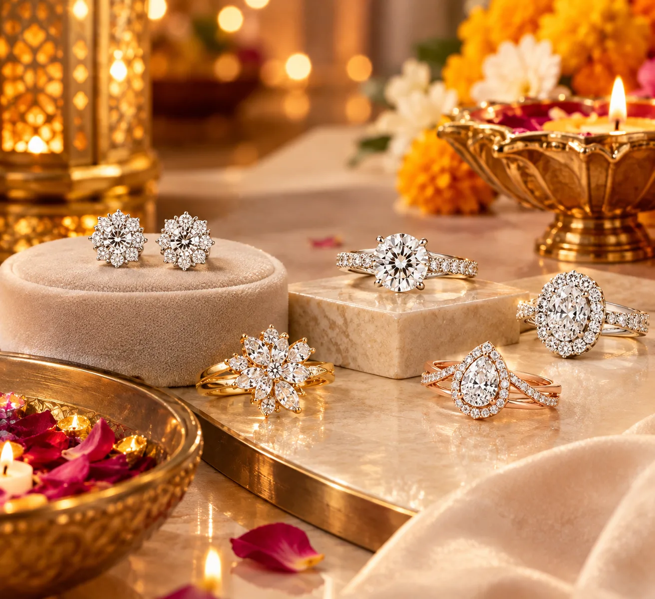 Diwali 2026 Jewellery Trends: Diamond Stud Earrings and Diamond Ring Picks