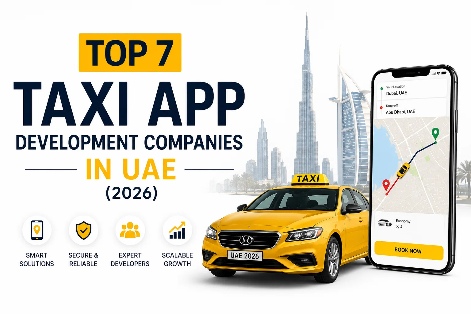Top 7 taxi app development Companies in UAE (2026)