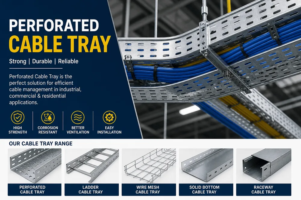 Powder Coated Cable Tray, Wire Mesh Cable Solutions & Trusted Cable Tray Manufacturer in Pakistan