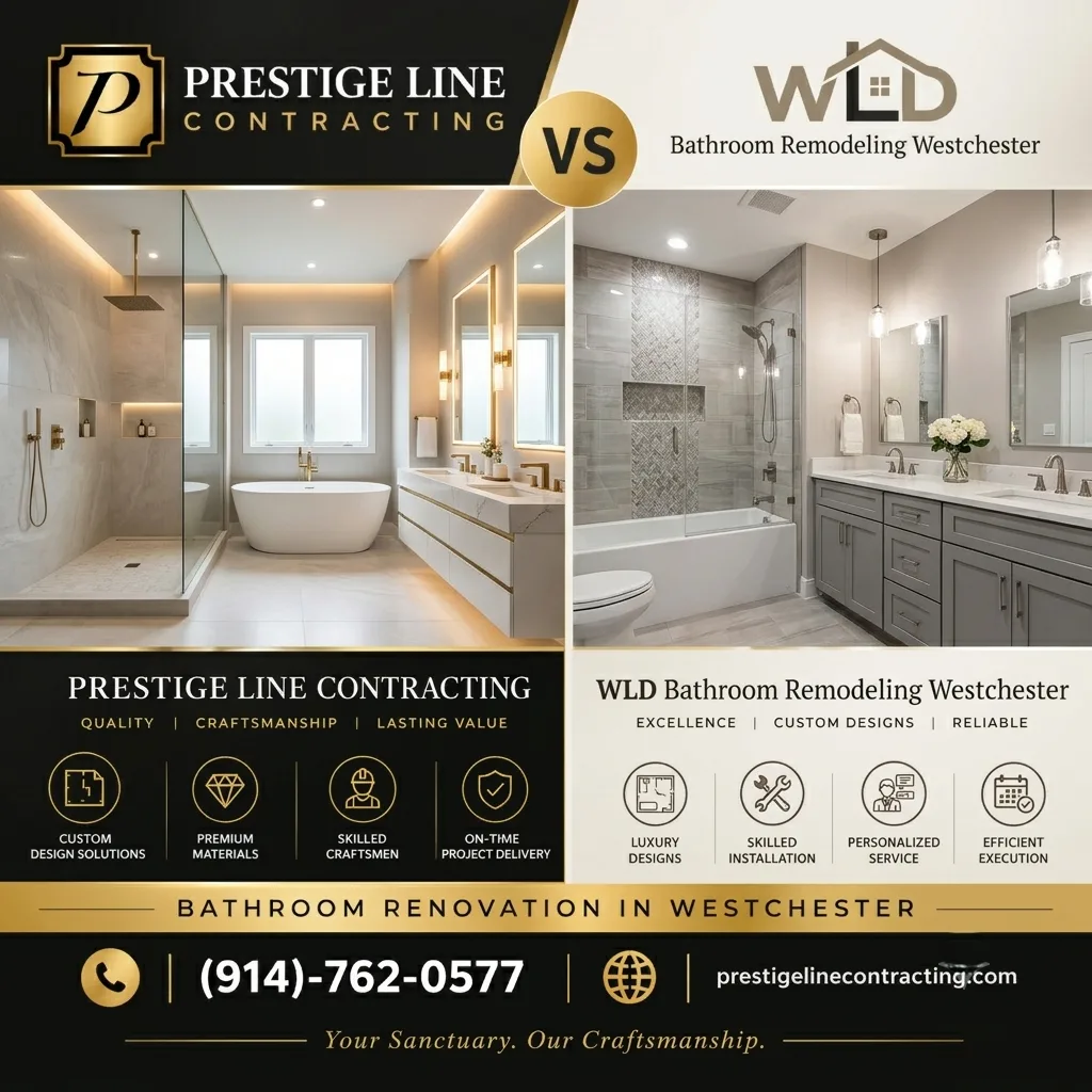 Prestige Line Contracting Vs WLD Bathroom Remodeling Westchester