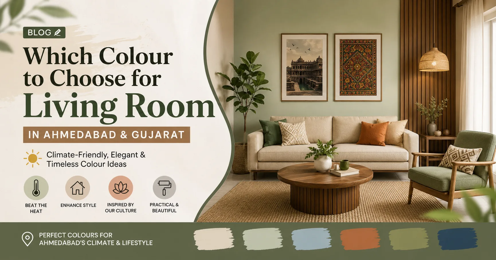 Which Colour to Choose for Living Room in Ahmedabad & Gujarat? (Complete Guide)