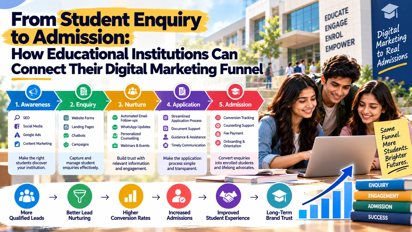 From Student Enquiry to Admission: How Educational Institutions Can Connect Their Digital Marketing Funnel