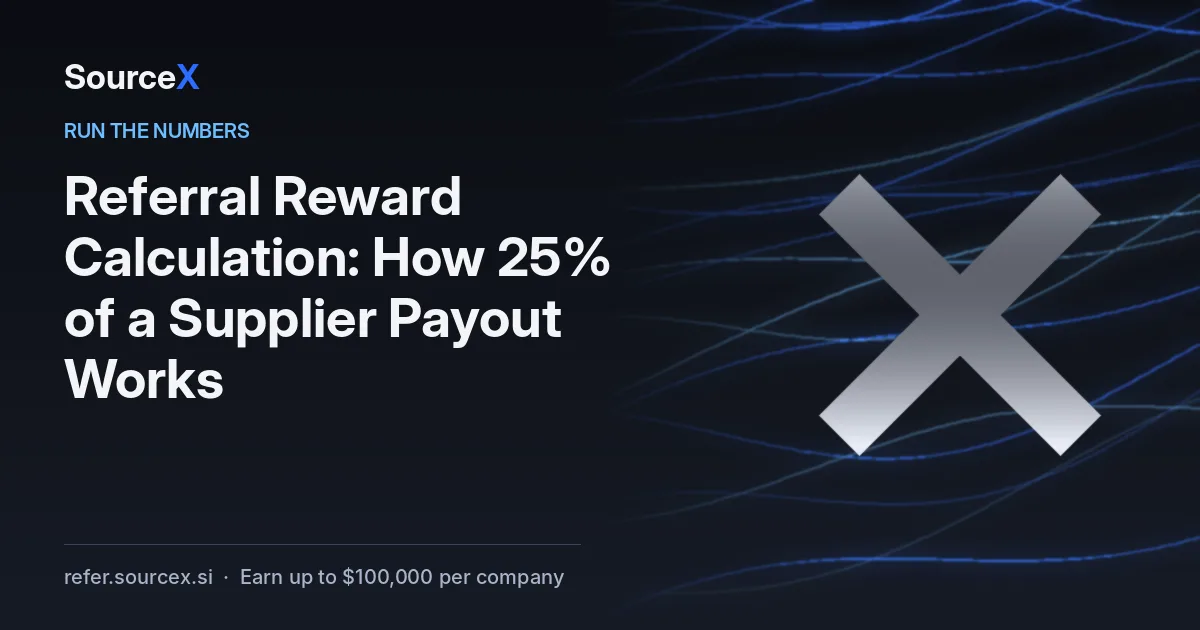 Referral Reward Calculation: How 25% of a Supplier Payout Works