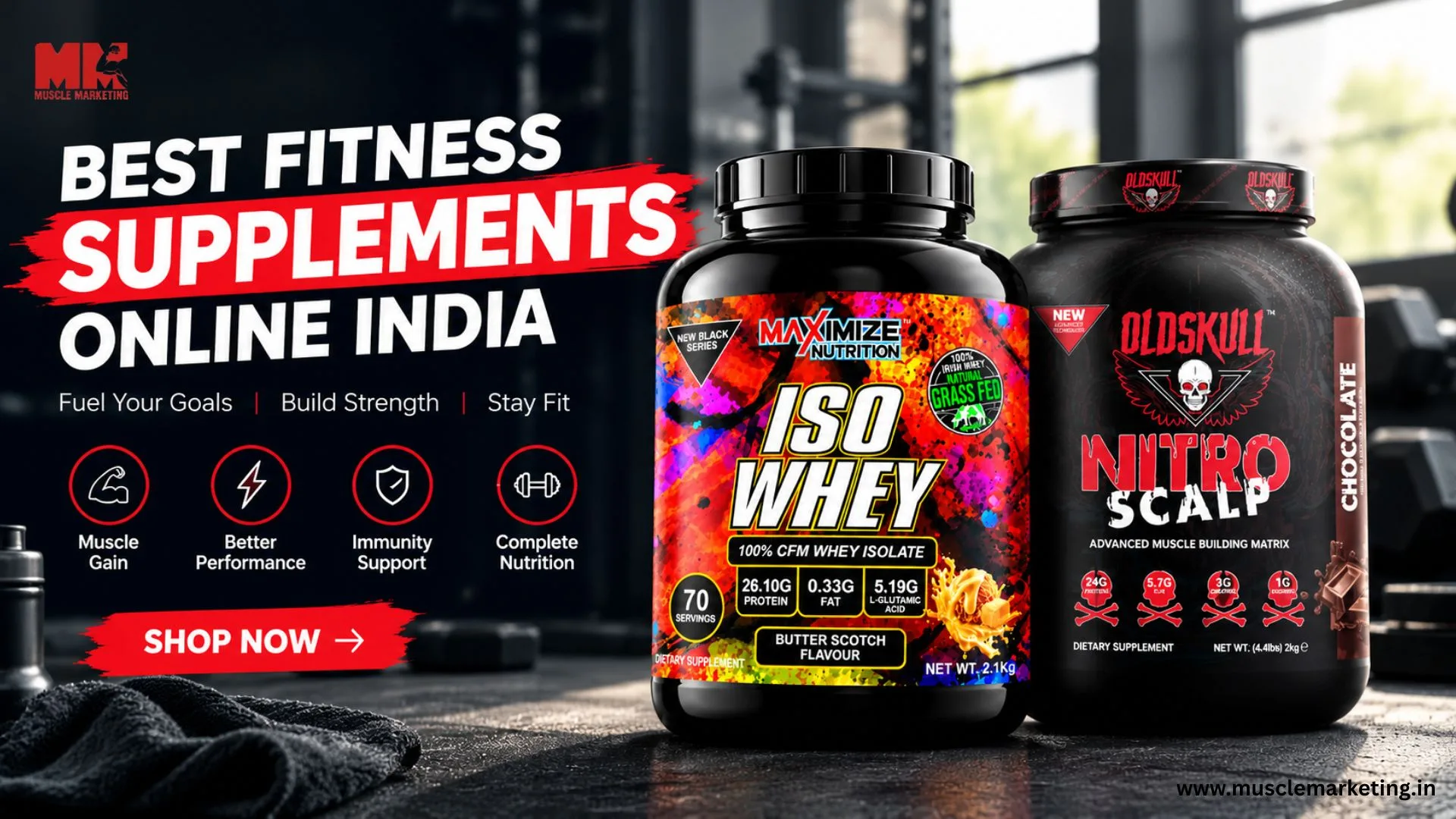 Best Fitness Supplements Online India | Muscle Marketing