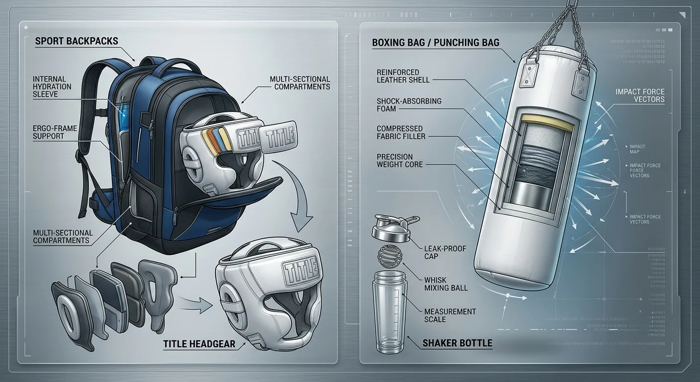 Title Headgear Safety Benefits During Heavy Punching Bag Training Sessions