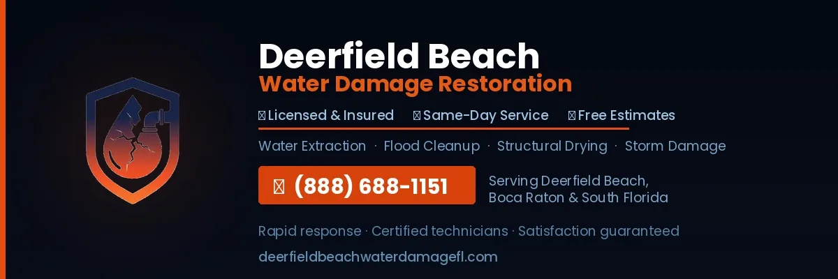 Water Extraction in Deerfield Beach, FL — Why Speed and Equipment Both Matter