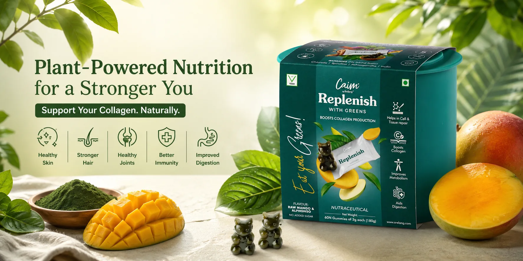 Replenish with Greens: A Vegan Approach to Supporting Collagen Naturally