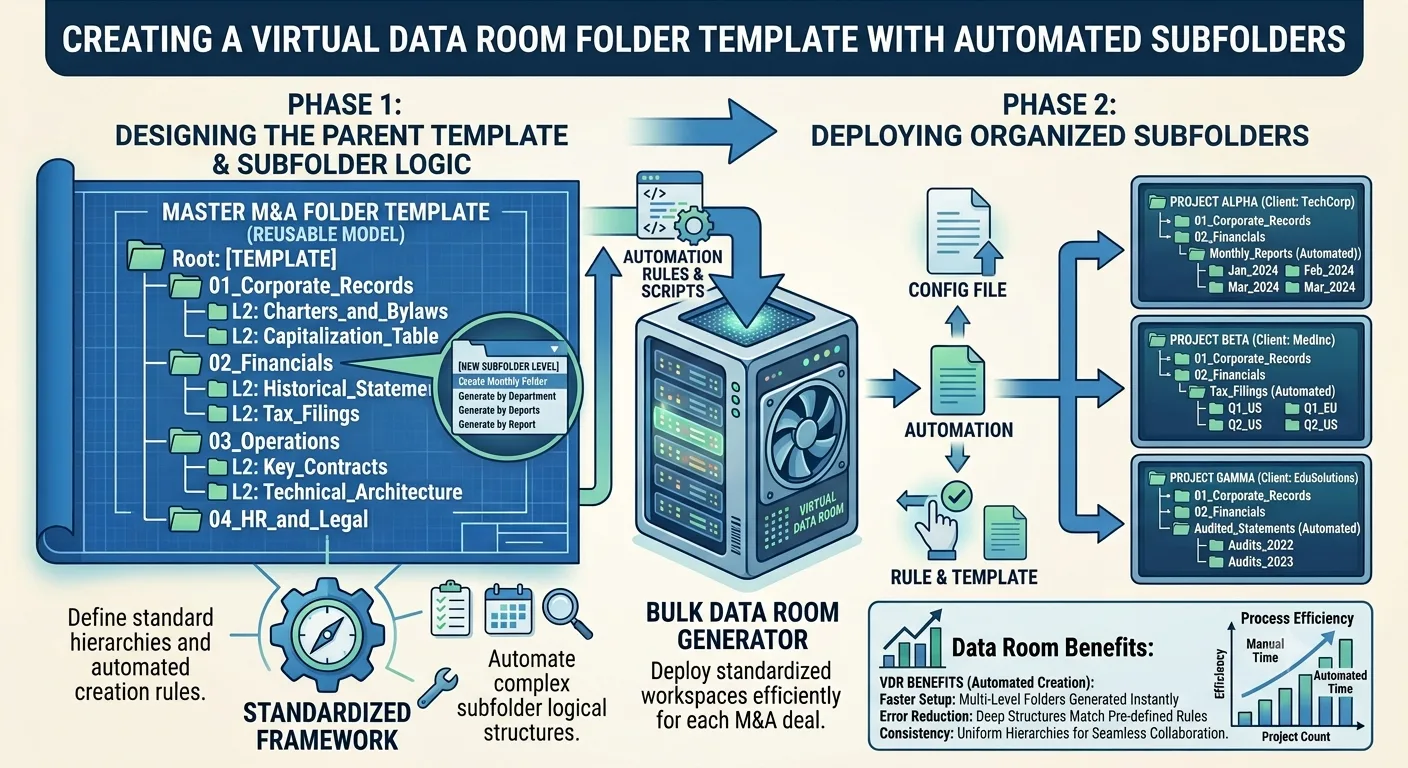 Creating a Virtual Data Room Folder Template With Automated Subfolders