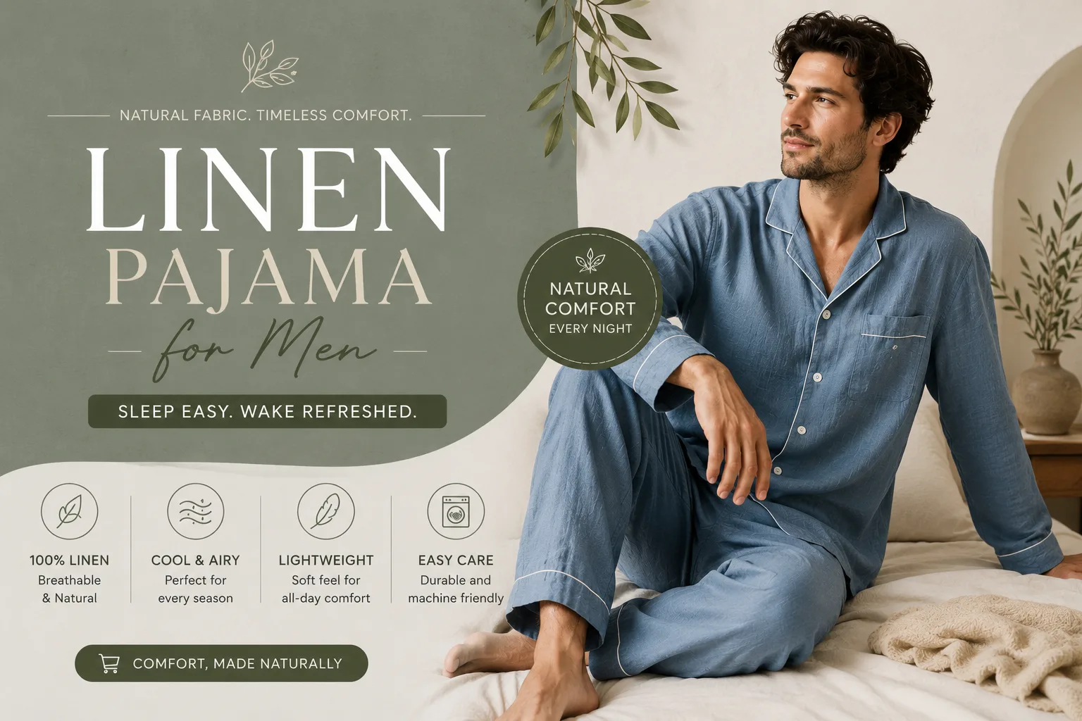 Best Fabric for Men's Pajama: Cotton, Linen, Silk or Blends?