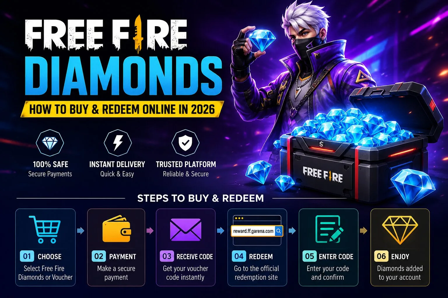 Free Fire Diamonds: How to Buy & Redeem Online in 2026