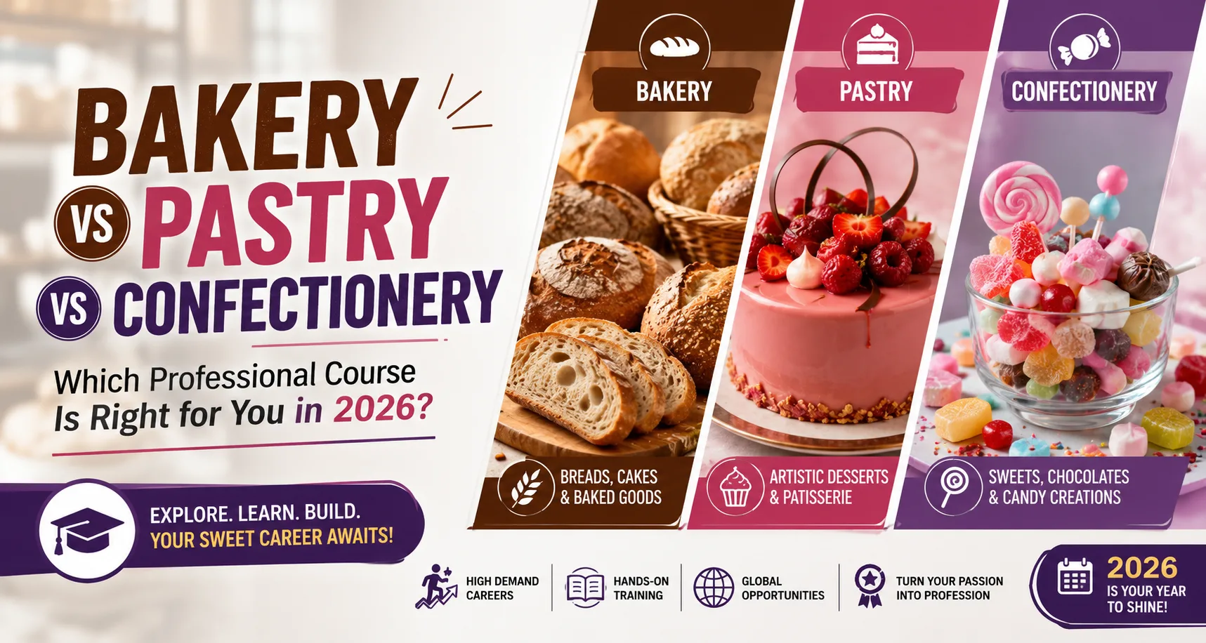 Bakery vs Pastry vs Confectionery: Which Professional Course Is Right for You in 2026?