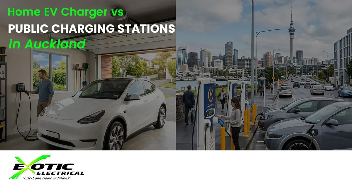 Home EV Charger vs Public Charging Stations in Auckland