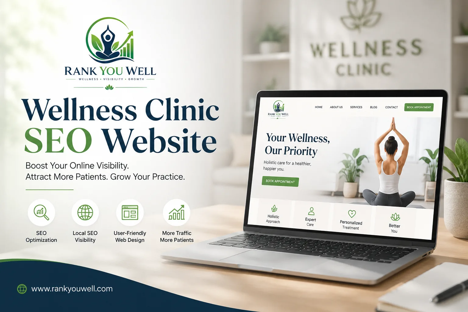 Wellness Clinic SEO Website: Build to Rank, Convert, and Stay Compliant