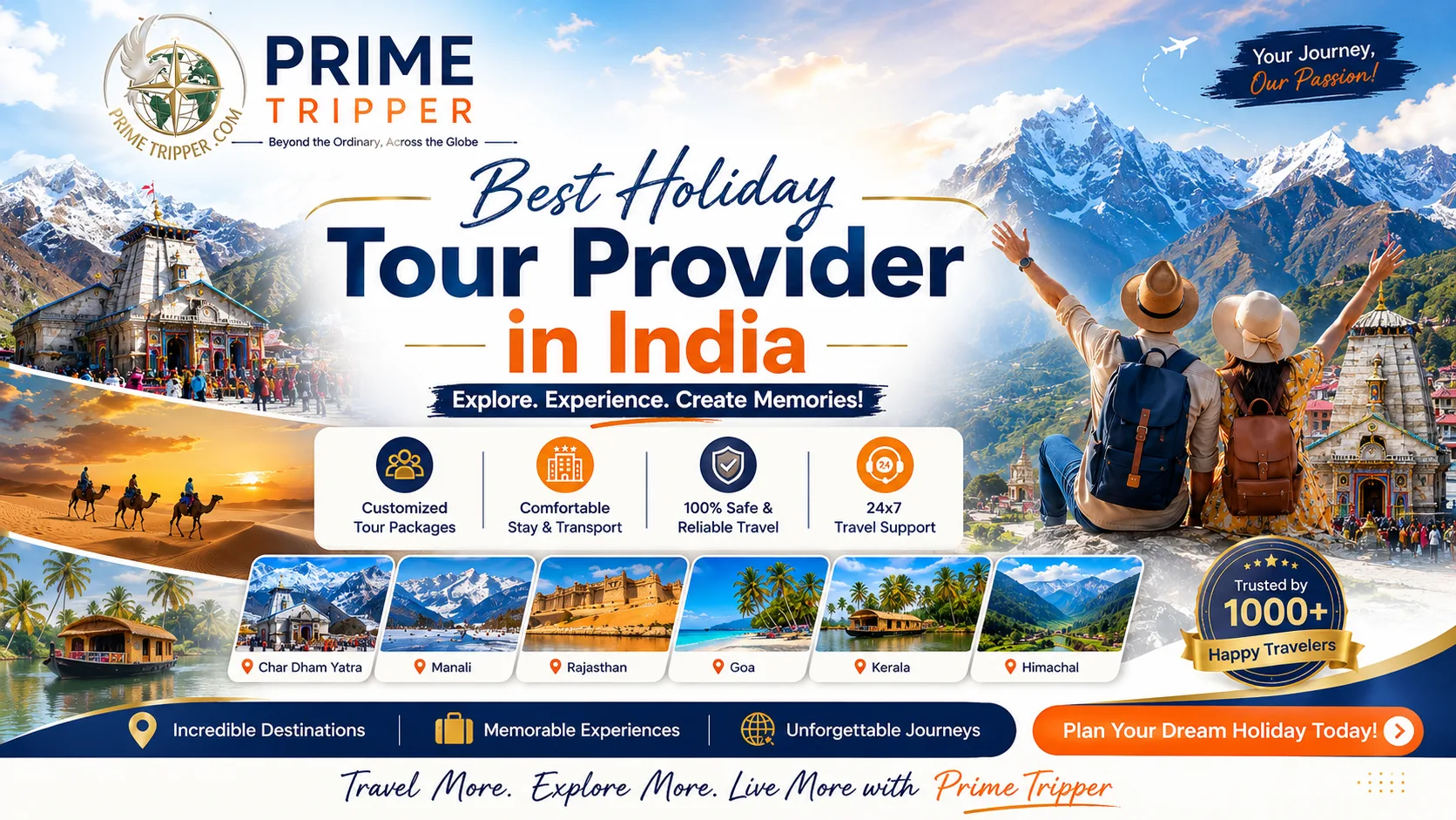 Top Holiday Tour Provider in India | Prime Tripper Tours