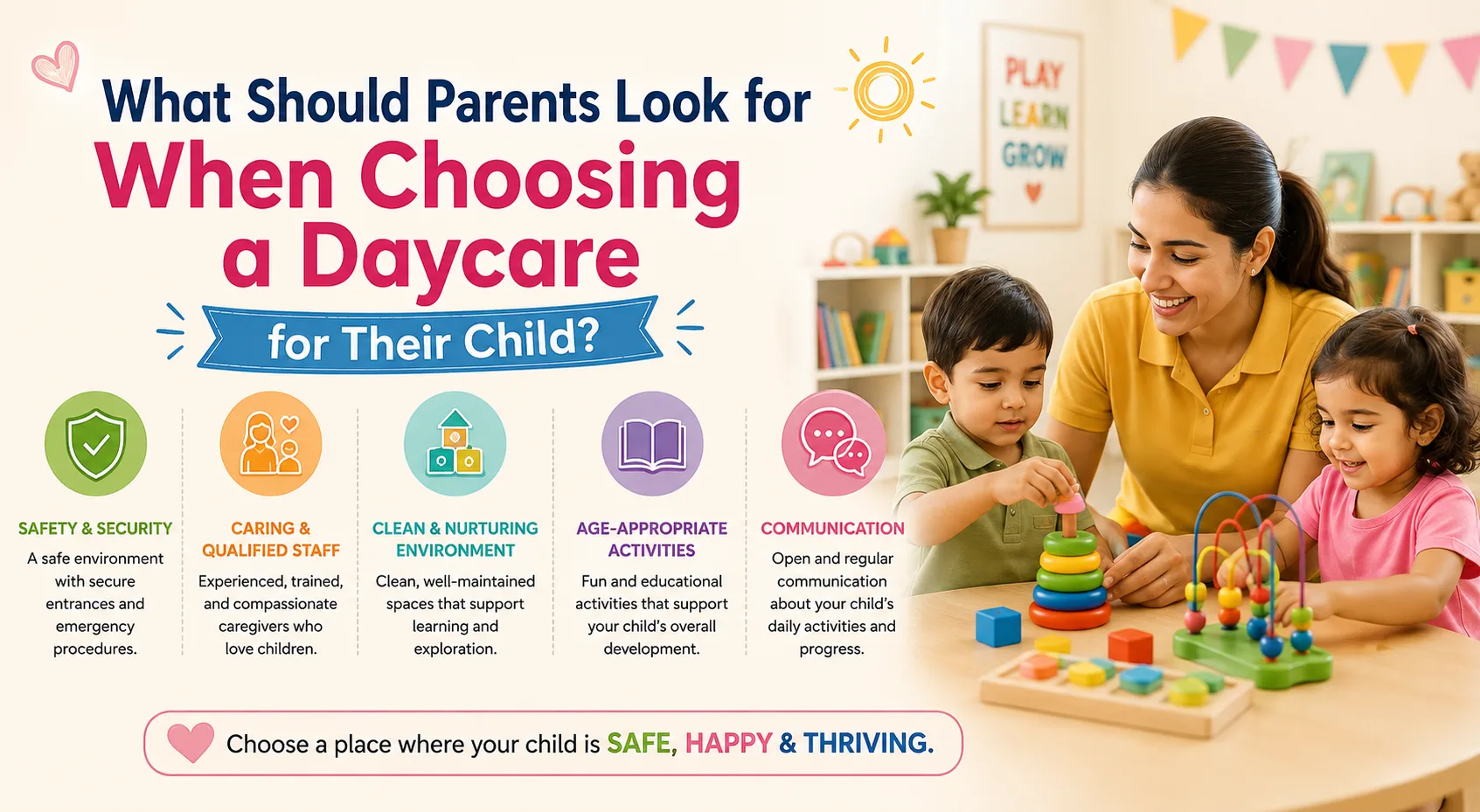 What Should Parents Look for When Choosing a Daycare for Their Child?