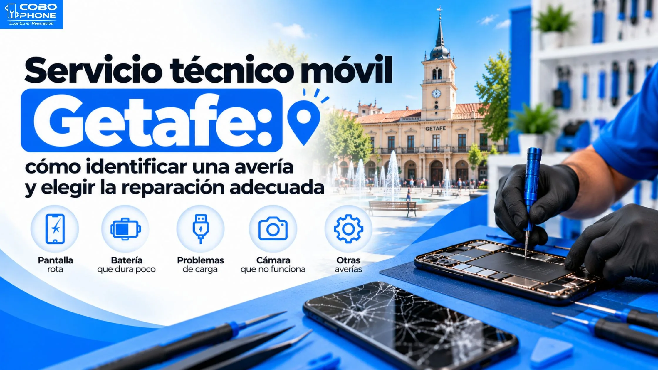 Servicio técnico móvil Getafe: cómo identificar una avería y elegir la reparación adecuada
