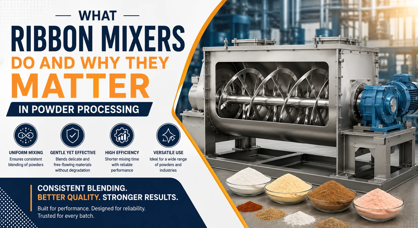 What Ribbon Mixers Do and Why They Matter in Powder Processing