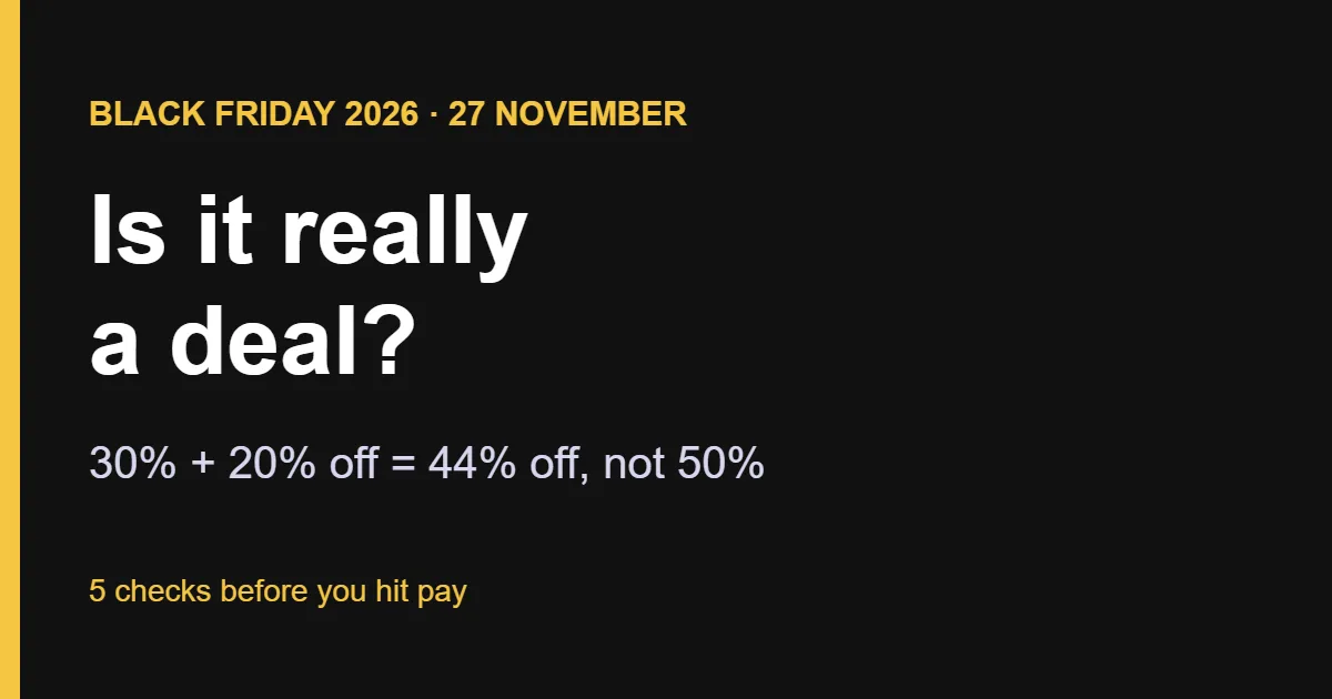 Black Friday 2026: A 5-Step Check to Spot a Real UK Deal