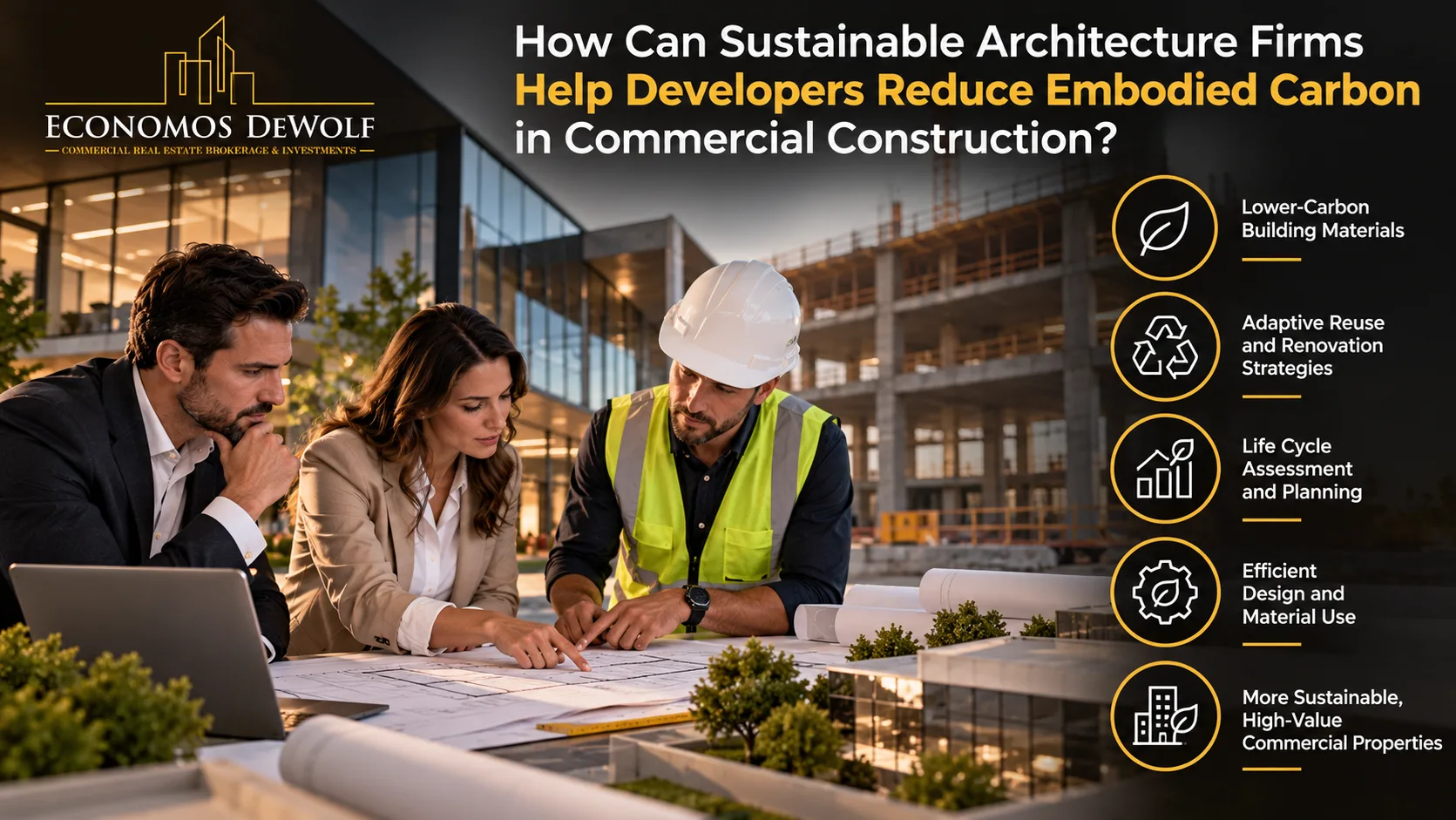 How Can Sustainable Architecture Firms Help Developers Reduce Embodied Carbon in Commercial Construction?