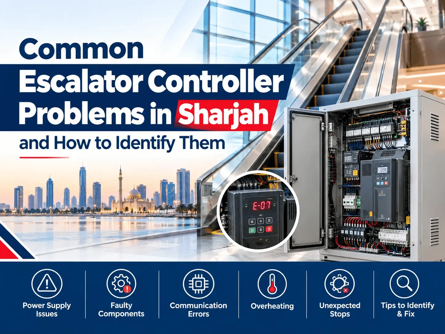 Escalator Controller Problems in Sharjah: Common Causes, Warning Signs, and Solutions