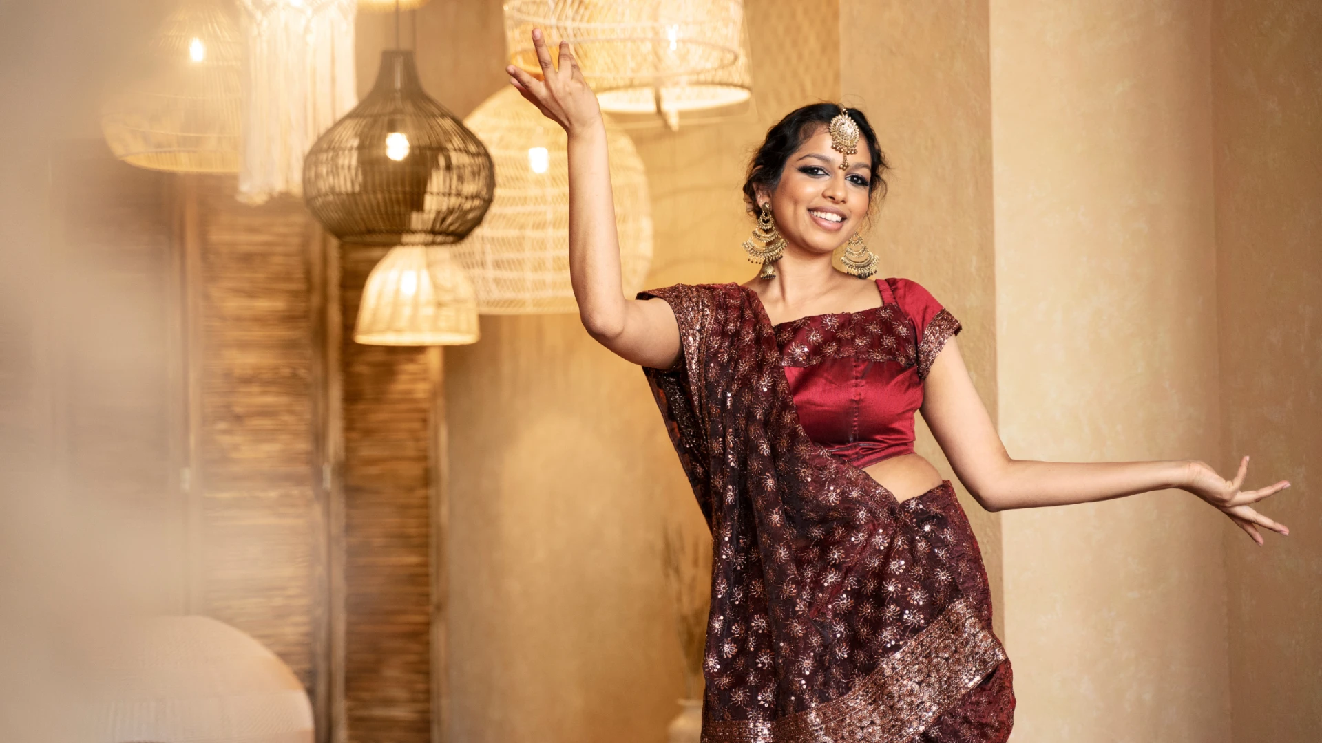 Onam Saree Styling Guide: Creating a Graceful Look with a Dark Green Blouse