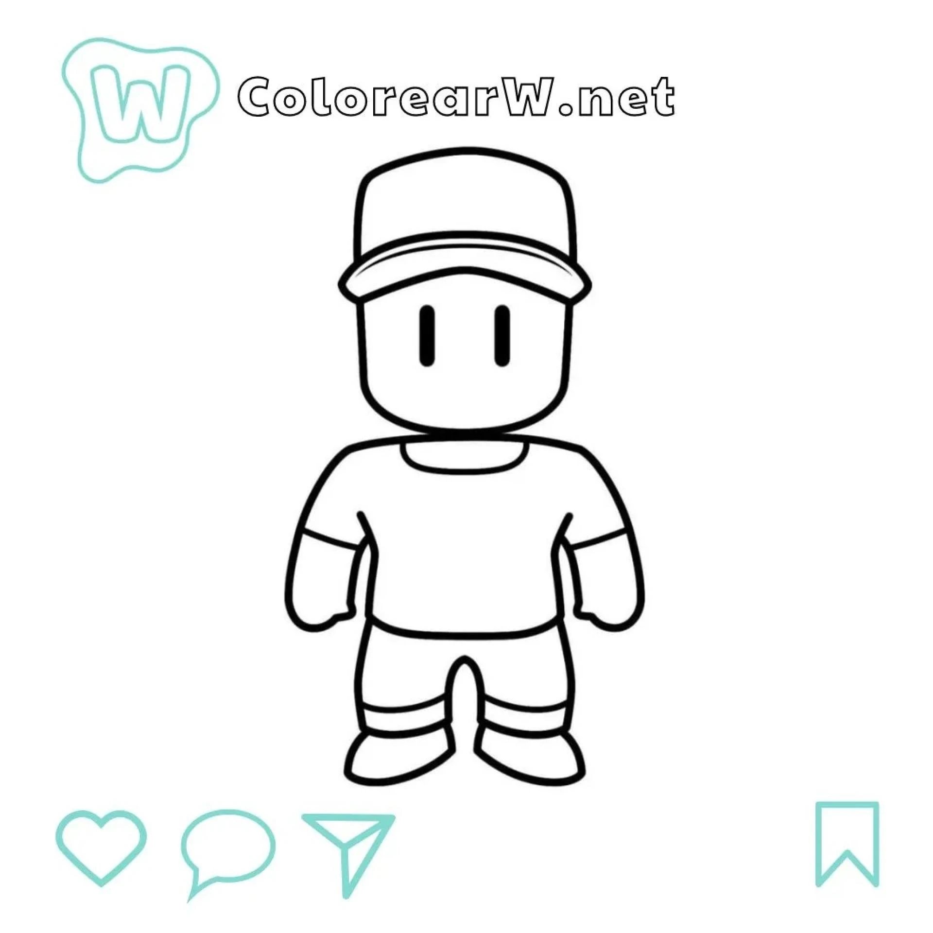 Stumble Guys para Colorear Diversión Creativa con ColorearW.net