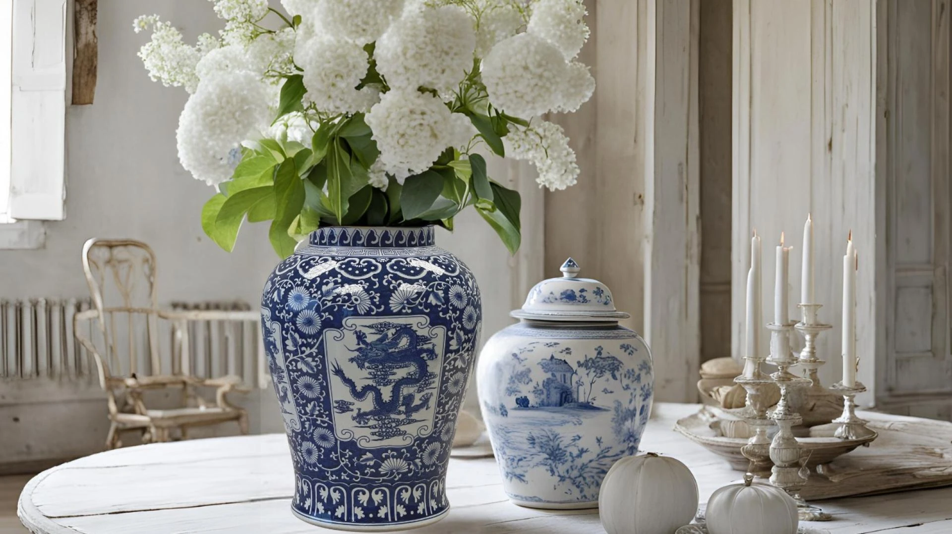 Boho Meets Blue & White: Ginger Jar Styling Ideas