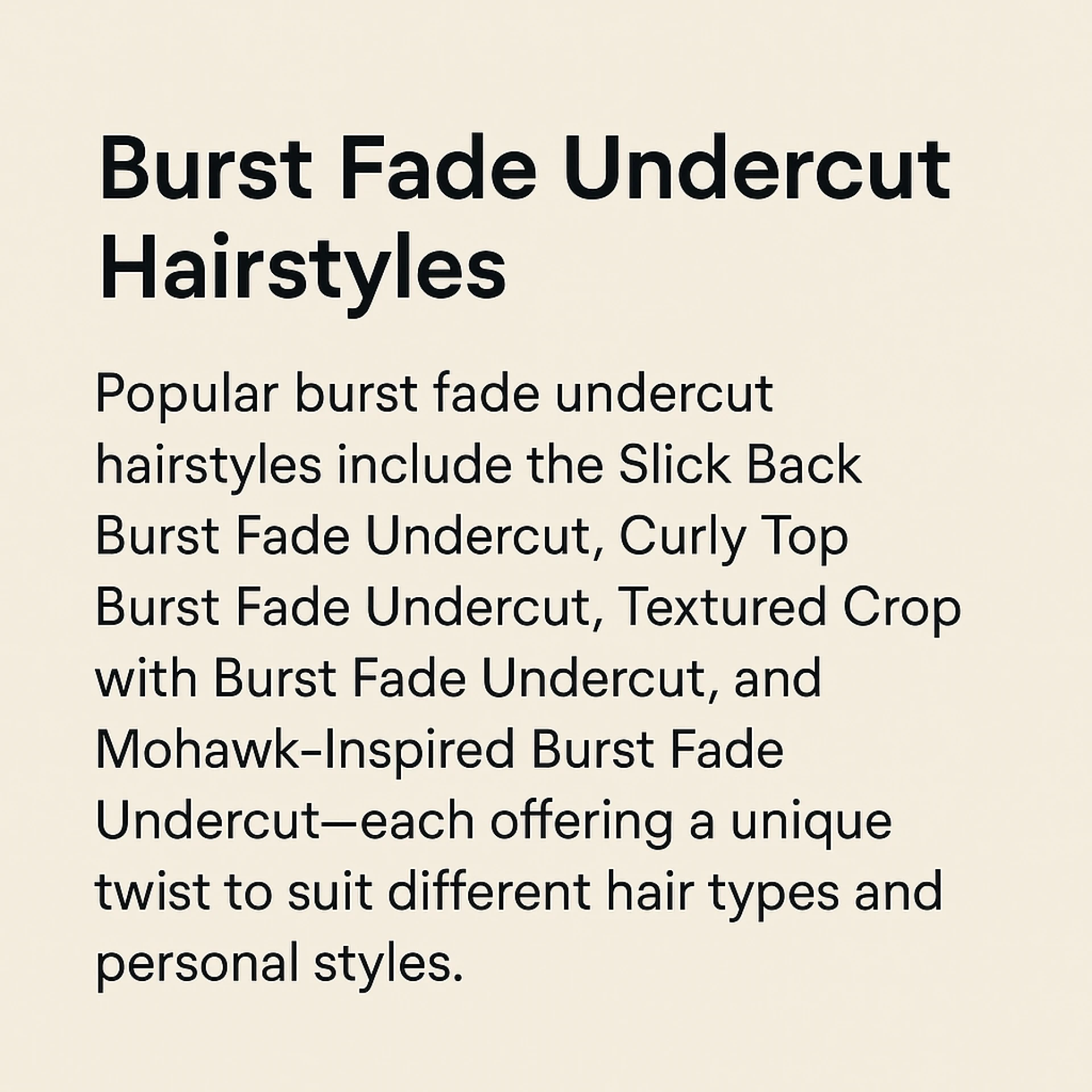 Burst Fade Undercut Hairstyles: A Bold Blend of Sharp and Stylish