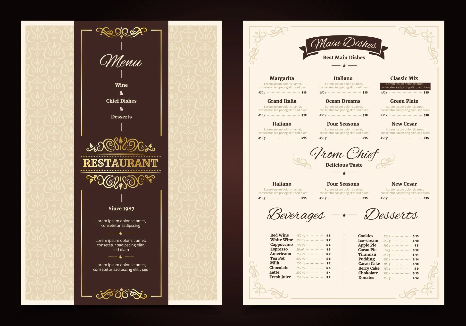 Tips to Match Menu Design with Your Restaurant Theme