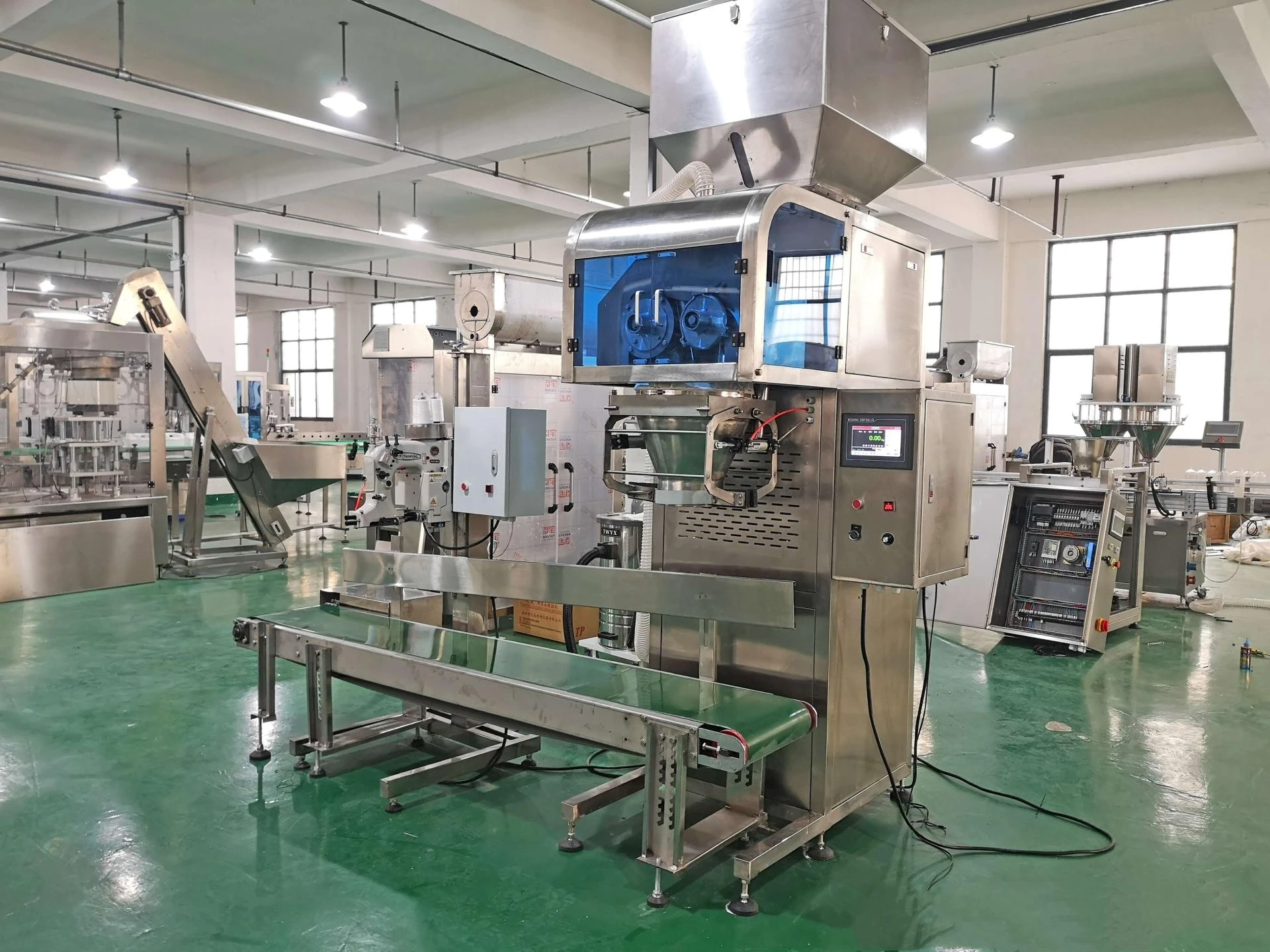 Modern Labeling Machine In Packaging Industrial