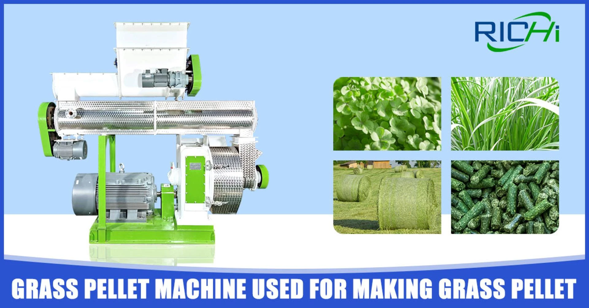 10-- 12T/H Forage Grass Pellet Production Line in United States