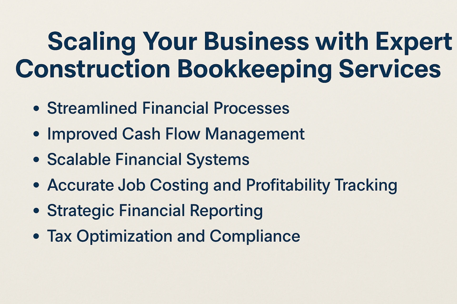 Scale Your Business with Expert Construction Bookkeeping Services
