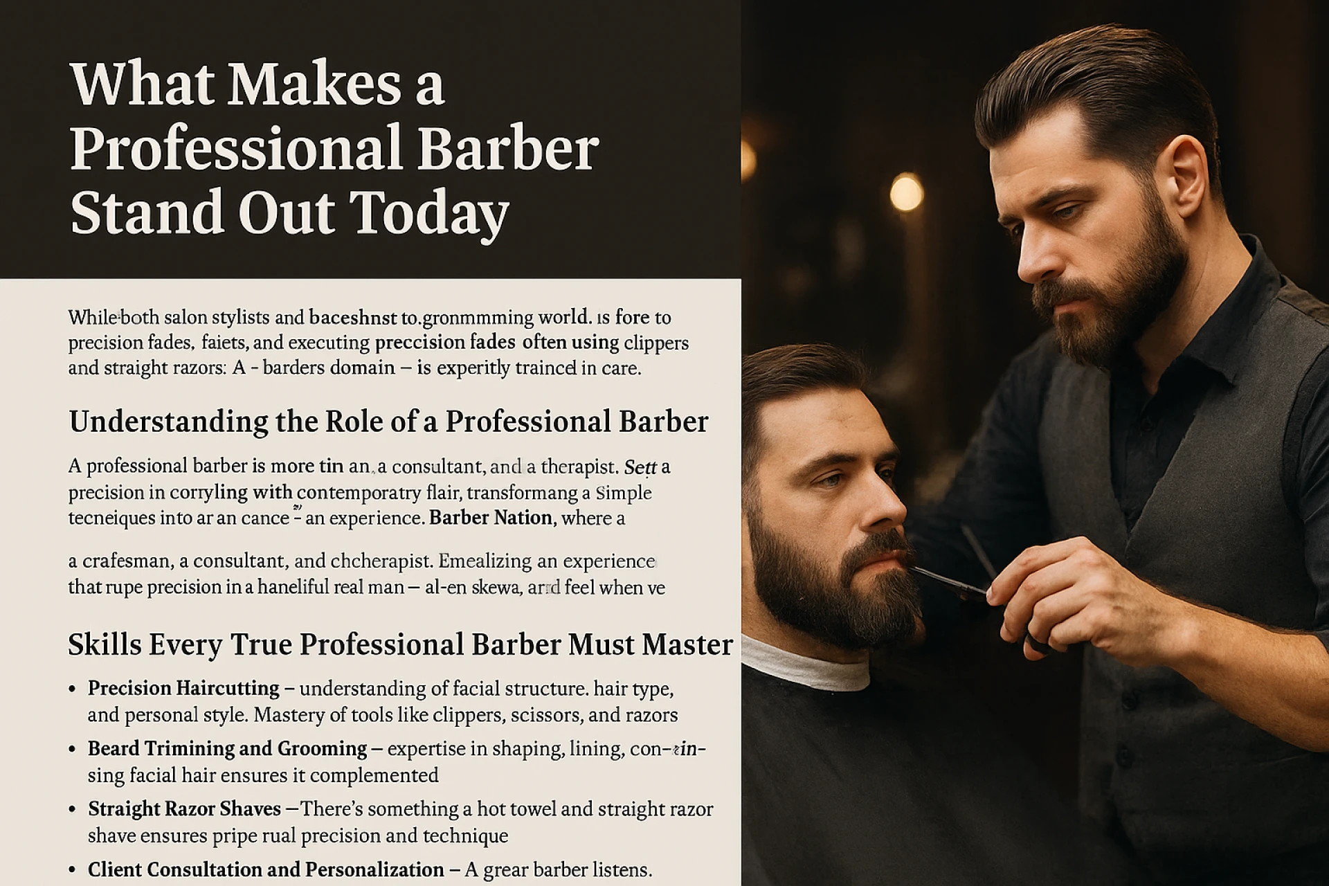 Difference between a salon stylist and a professional barber?