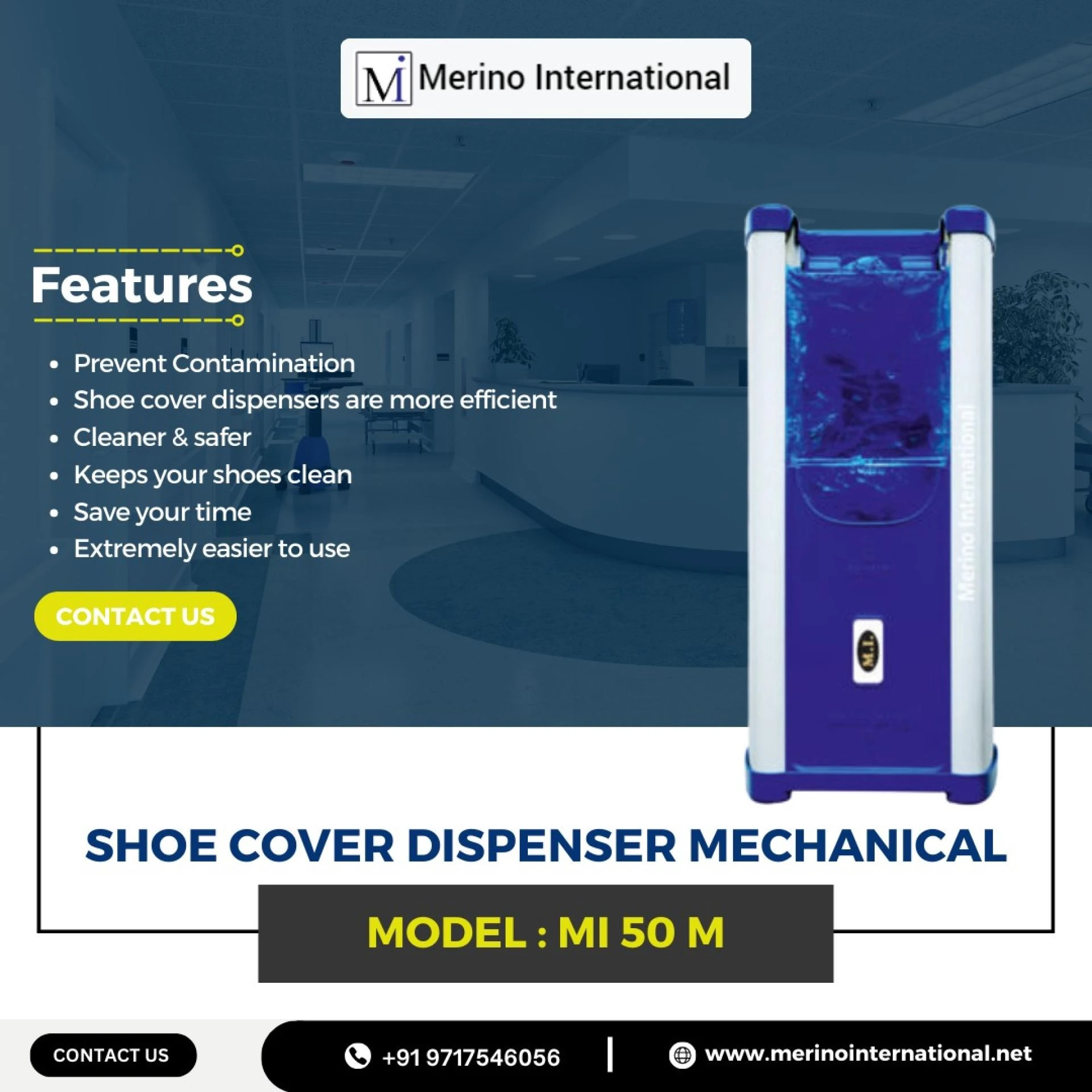 Elevating Hygiene Standards: Why Merino International is the Leading Shoe Cover Dispenser Manufacturer in Greater Noida