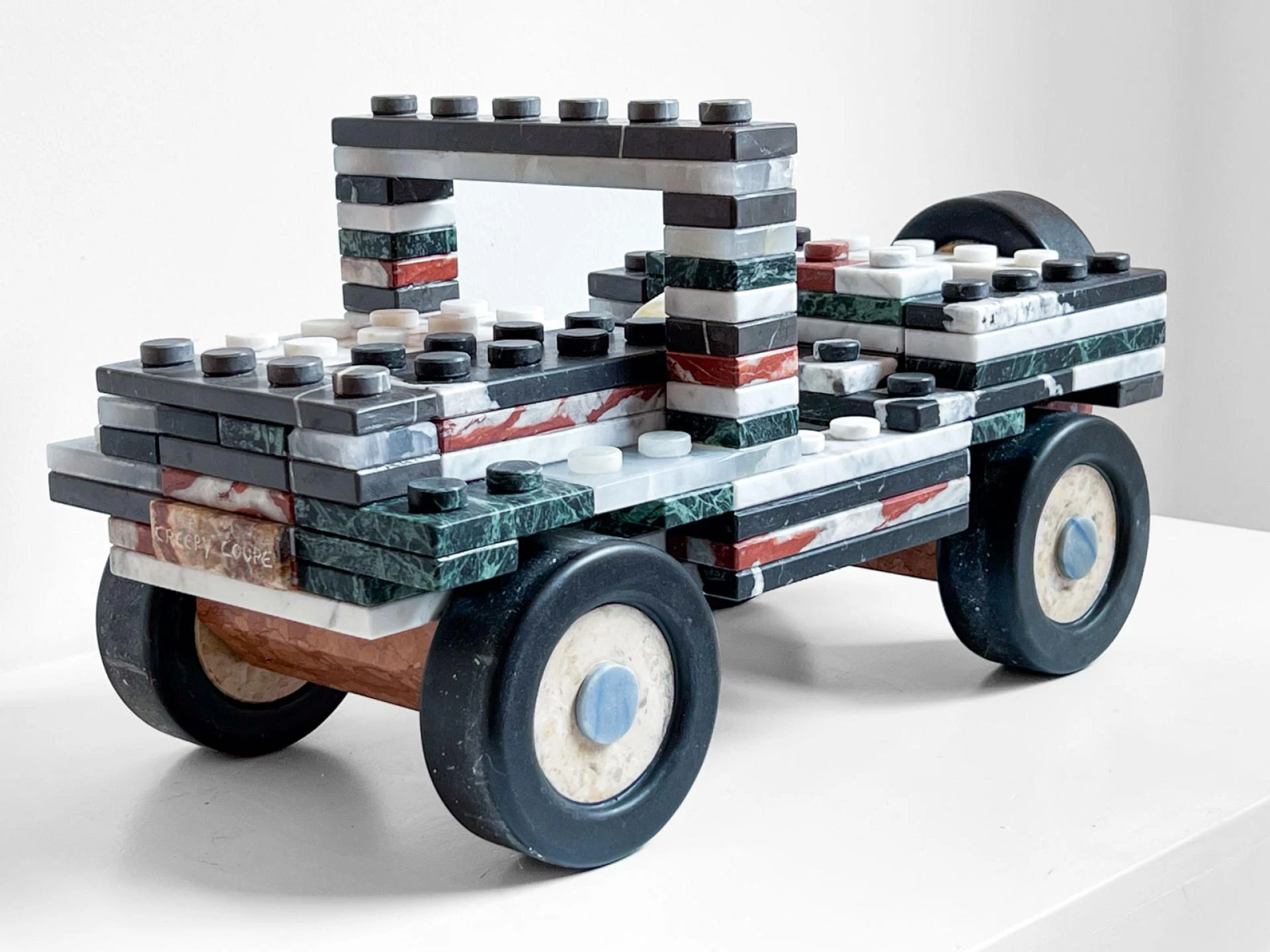 Beppe Borella’s contemporary sculpture “Creepy Coupe” showcase by San Polo Art Gallery