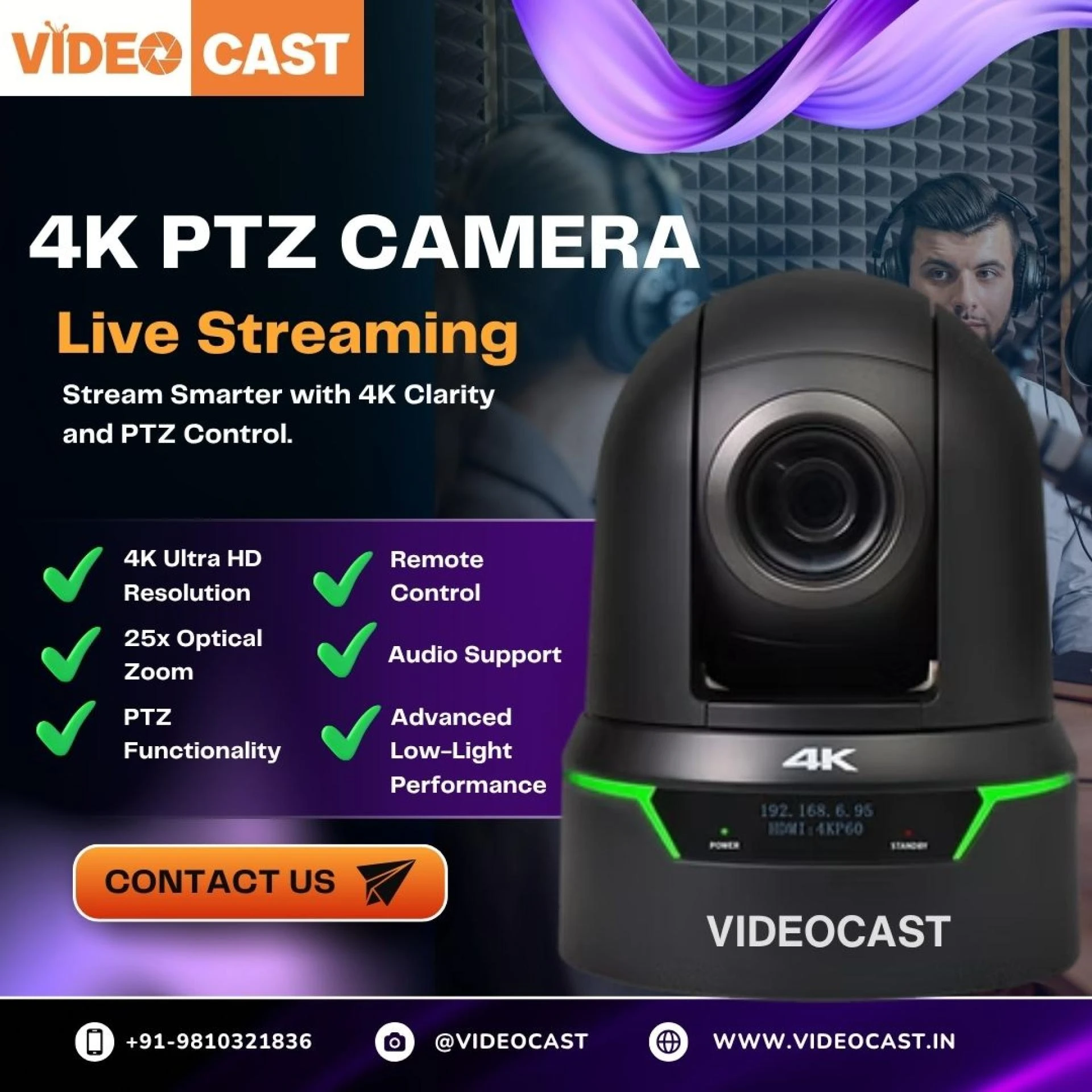 Affordable 4K PTZ Camera That Delivers Broadcast Quality Video