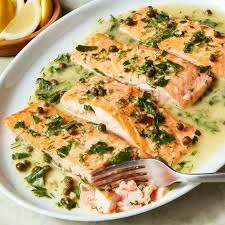 Lemon Salmon Piccata Pasta Recipes by Siyona Palate