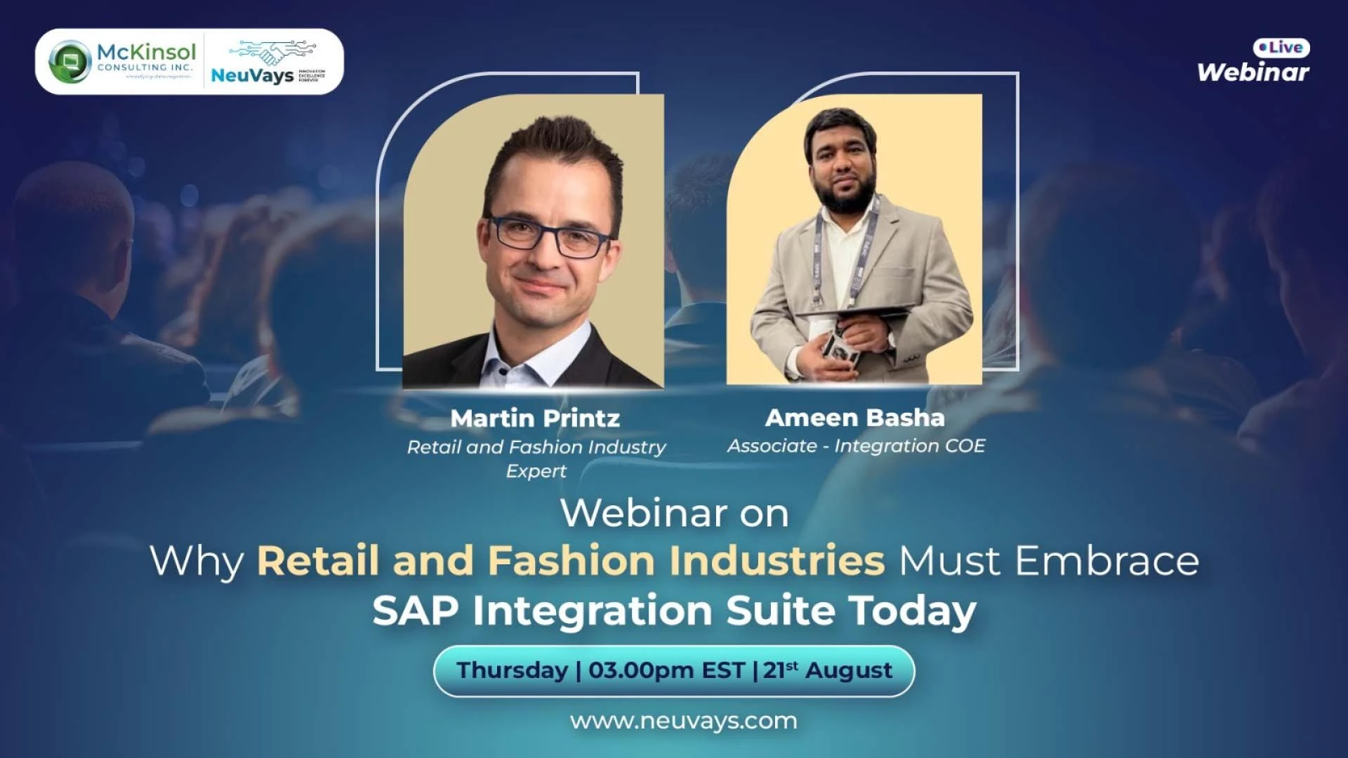 Live Webinar: Powering the Future of Retail & Fashion with SAP Integration Suite Title