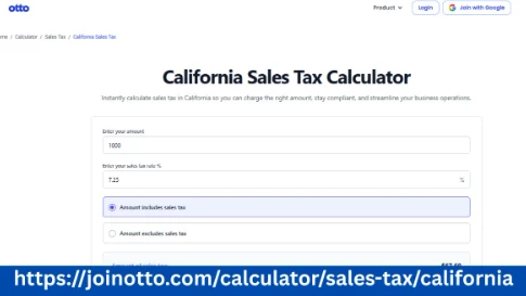 Use Otto AI California Sales Tax Calculator for Fast Results
