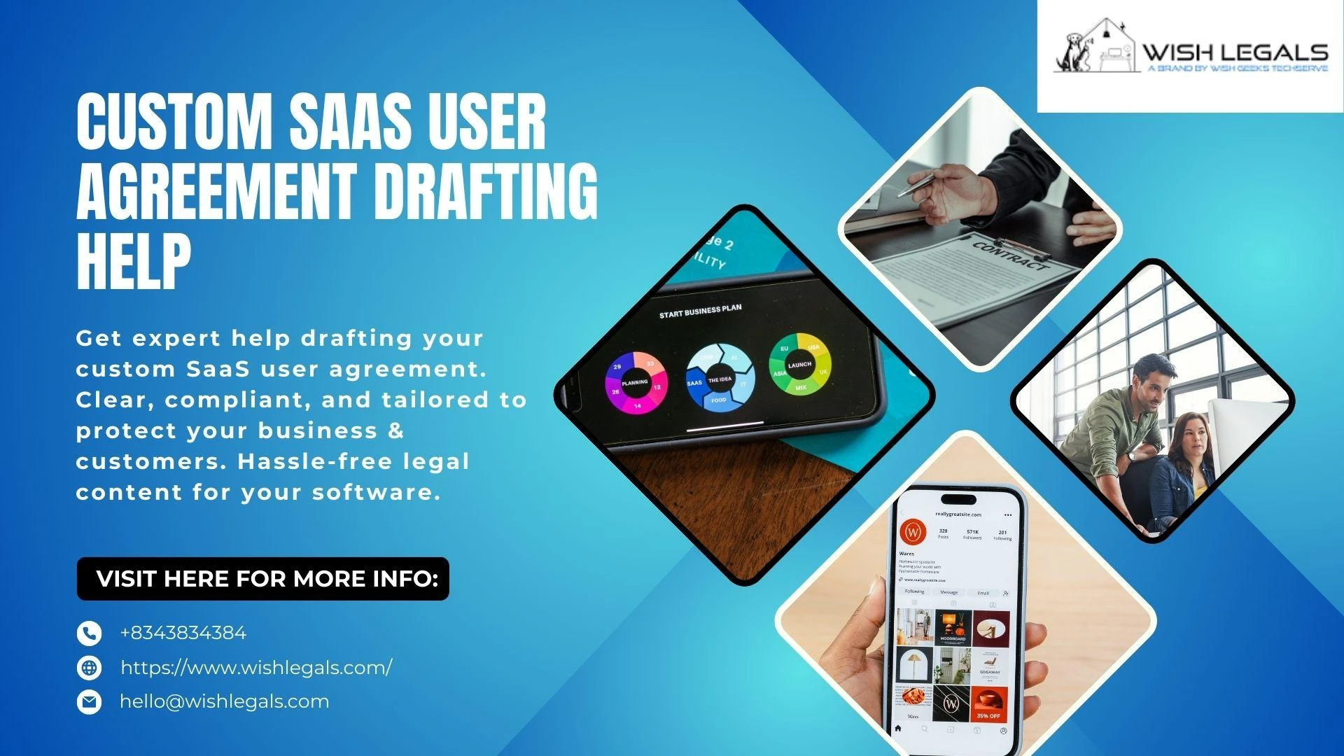 Affordable Custom SaaS User Agreement Drafting Help – Wish Legals