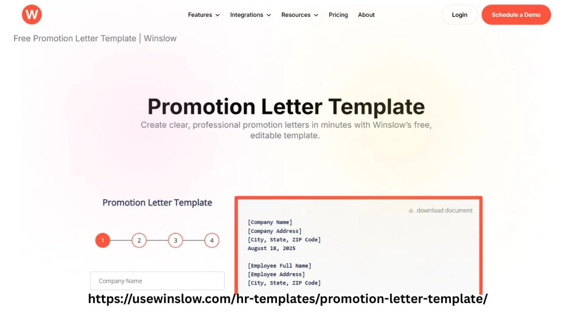HR Promotion Letter Template for Professional Teams