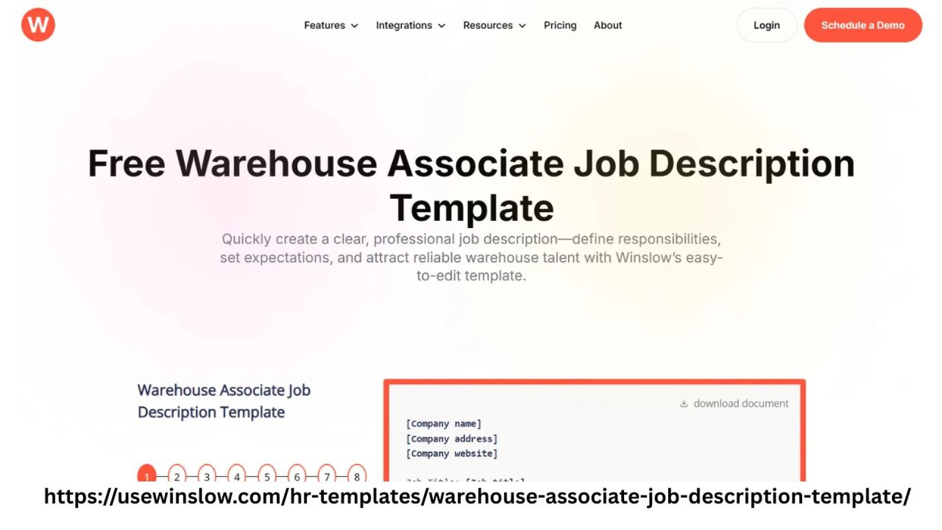 Create Effective Warehouse Associate Job Description Template with Winslow