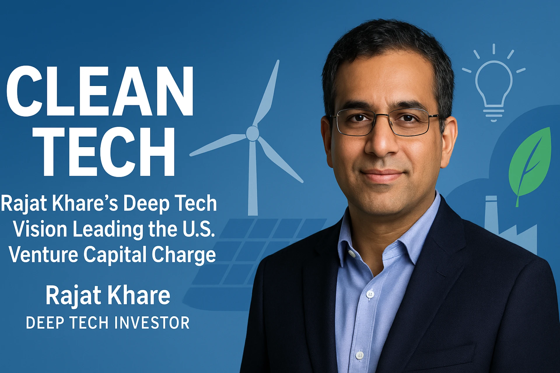 Clean Tech’s VC Moment: How Rajat Khare, Deep-Tech Discipline, and U.S. Policy Tailwinds Are Re-shaping the Investment Map